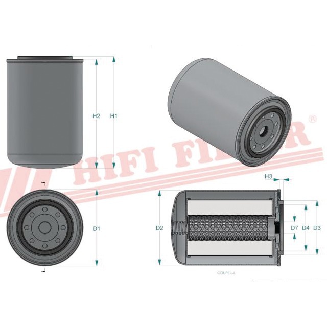 Filtre Hydraulique SH 63066 Hifi Filter référence fournisseur HIFSH63066